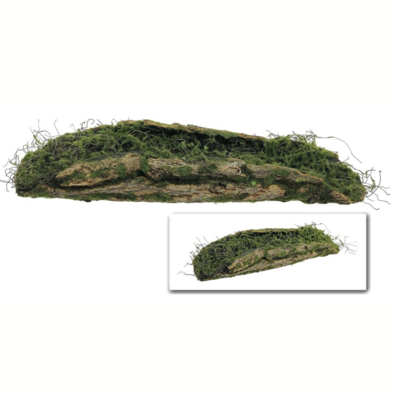 26" Tree Fern Bark Planter with Moss | Rustic Floral Container-S1496/L